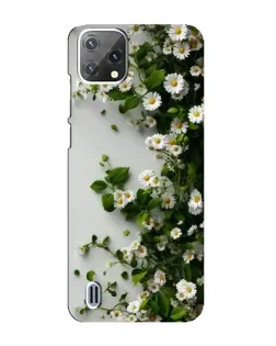 Чехол для Blackview A55 с картинкой «Ветка мелких белых цветов»