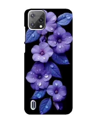 Чехол для Blackview A55 с картинкой «Фиолетовые цветы с росою»