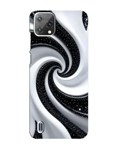 Чохол для Blackview A55 з картинкою «Чорно-біла спіраль»