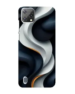 Чехол для Blackview A55 с картинкой «Объемные черно-белые ленты»