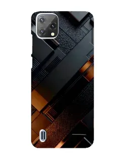 Чохол для Blackview A55 з картинкою «Чорні геометричні блоки»