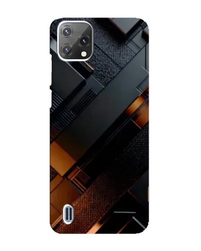 Чохол для Blackview A55 з картинкою «Чорні геометричні блоки»