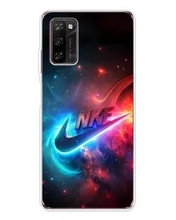 Чехол для Blackview A70 Pro с картинкой «Огненный логотип Nike»