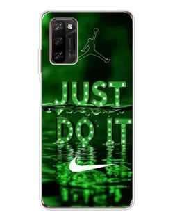 Чехол для Blackview A70 Pro с картинкой «Зеленый неоновый Nike»