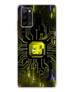Чехол для Blackview A70 Pro с картинкой «Nike — золотая искра»