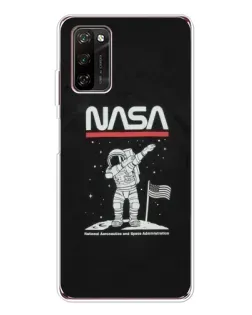 Чехол для Blackview A70 Pro с картинкой «NASA — шагаем по Луне»