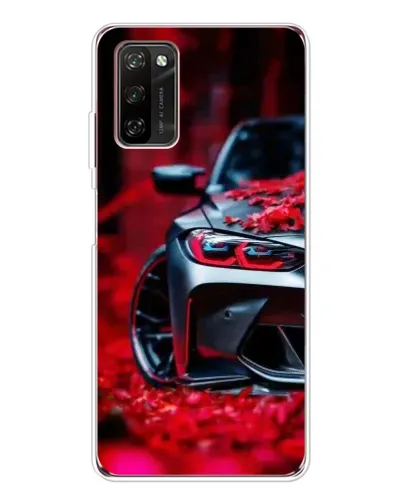Чехол для Blackview A70 Pro с картинкой «Спортивная BMW и цветы»
