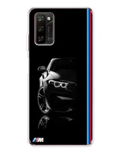 Чехол для Blackview A70 Pro с картинкой «Силуэт BMW в темноте»