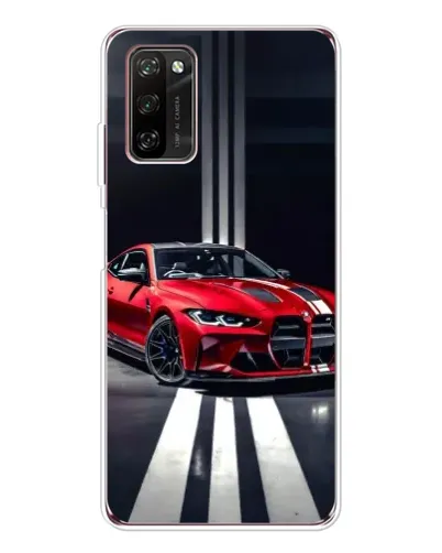 Чехол для Blackview A70 Pro с картинкой «Красная BMW на дороге»