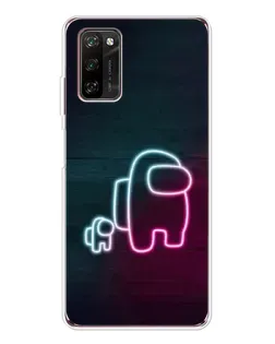 Чехол для Blackview A70 Pro с картинкой «Among Us неон-арт»
