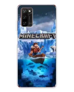 Чехол для Blackview A70 Pro с картинкой «Minecraft ледяной мир»