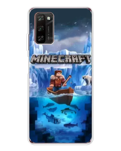Чехол для Blackview A70 Pro с картинкой «Minecraft ледяной мир»