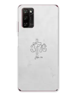 Чехол для Blackview A70 Pro с картинкой «Иоанна 3:16 Крест»
