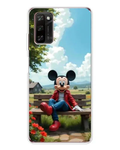 Чехол для Blackview A70 Pro с картинкой «Микки на скамейке»