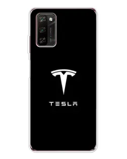 Чехол для Blackview A70 Pro с картинкой «Tesla White Logo»