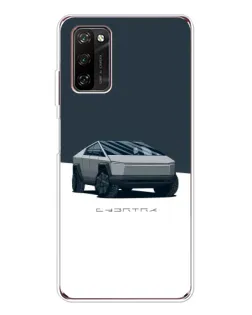 Чехол для Blackview A70 Pro с картинкой «Серебристый Cybertruck Tesla»