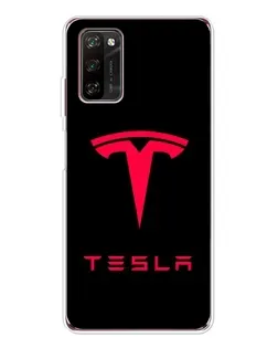 Чехол для Blackview A70 Pro с картинкой «Tesla Red Logo»