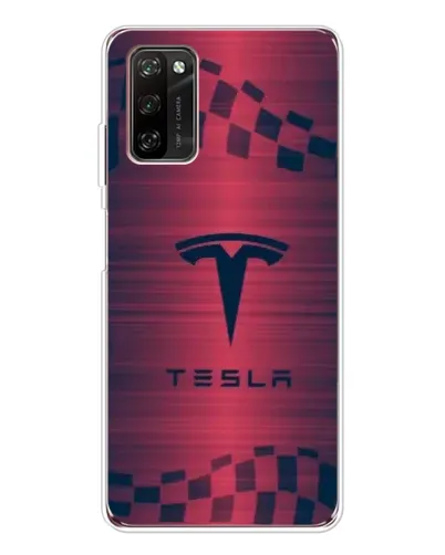 Чехол для Blackview A70 Pro с картинкой «Тесла красный карбон»