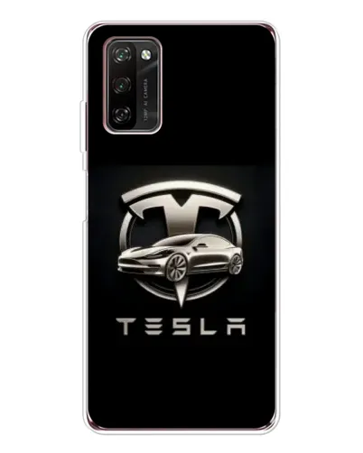 Чехол для Blackview A70 Pro с картинкой «Tesla — серебристое авто»