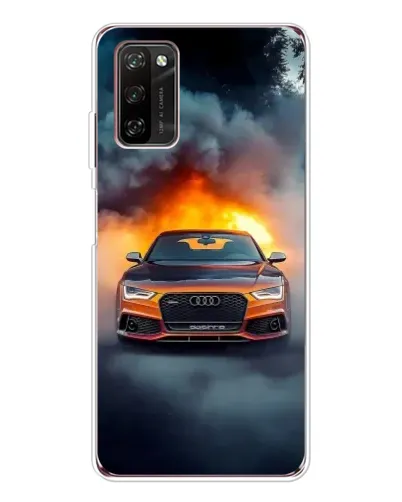 Чехол для Blackview A70 Pro с картинкой «Audi в огненном дыму»