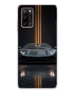 Чехол для Blackview A70 Pro с картинкой «Lamborghini золотые линии»