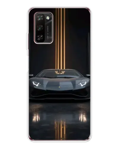 Чехол для Blackview A70 Pro с картинкой «Lamborghini золотые линии»