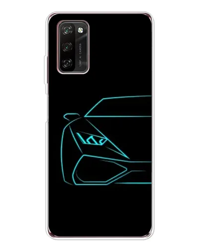 Чехол для Blackview A70 Pro с картинкой «Голубой силуэт Lamborghini»