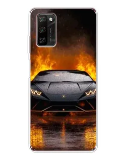 Чехол для Blackview A70 Pro с картинкой «Lamborghini в огне»