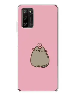 Чехол для Blackview A70 Pro с картинкой «Pusheen сердце»