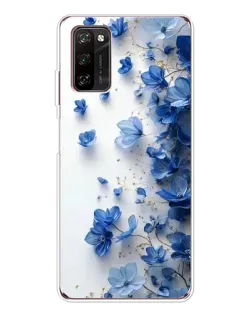 Чехол для Blackview A70 Pro с картинкой «Голубой цветочный каскад»
