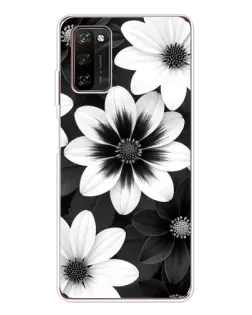 Чехол для Blackview A70 Pro с картинкой «Монохромные астры»