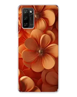 Чехол для Blackview A70 Pro с картинкой «Оранжевый макро цветок»