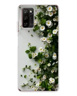 Чехол для Blackview A70 Pro с картинкой «Ветка мелких белых цветов»