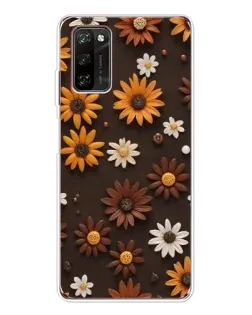 Чехол для Blackview A70 Pro с картинкой «Узор из маленьких подсолнухов»