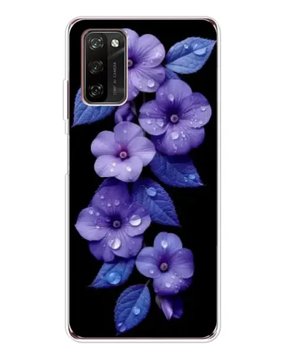 Чехол для Blackview A70 Pro с картинкой «Фиолетовые цветы с росою»