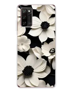 Чехол для Blackview A70 Pro с картинкой «Объемные белые цветы»