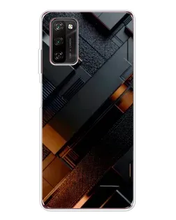 Чехол для Blackview A70 Pro с картинкой «Черные геометрические блоки»