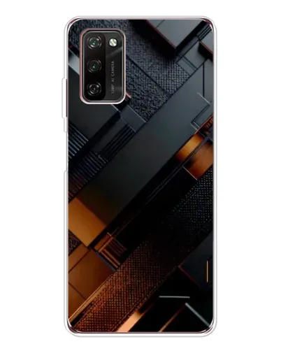 Чехол для Blackview A70 Pro с картинкой «Черные геометрические блоки»