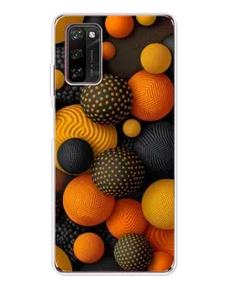 Чехол для Blackview A70 Pro с картинкой «Объемные оранжевые сферы»
