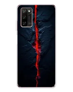 Чехол для Blackview A70 Pro с картинкой «Kрасная лавовая трещина»