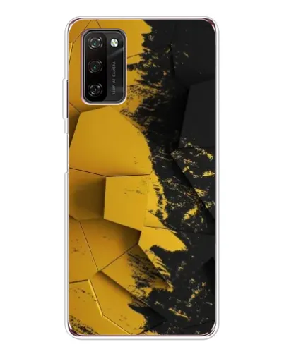 Чехол для Blackview A70 Pro с картинкой «Золотые осколки геометрии»