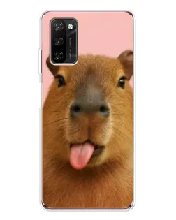 Чехол для Blackview A70 Pro с картинкой «Капибара с языком»
