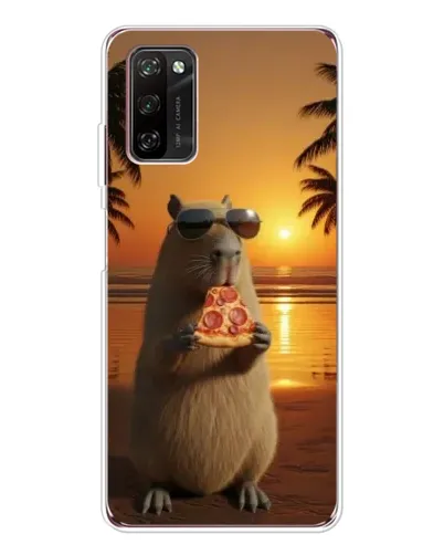 Чехол для Blackview A70 Pro с картинкой «Капибара с пиццей»
