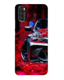 Чохол для Blackview A70 з картинкою «Спортивна BMW та квіти»