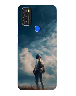 Чехол для Blackview A70 с картинкой «Герой PUBG на скале»