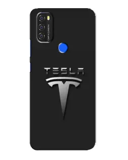 Чехол для Blackview A70 с картинкой «Стальной логотип Tesla»