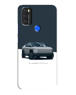 Чехол для Blackview A70 с картинкой «Серебристый Cybertruck Tesla»