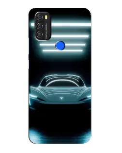 Чехол для Blackview A70 с картинкой «Tesla в неоне»