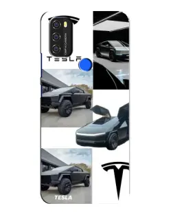 Чехол для Blackview A70 с картинкой «Коллаж Cybertruck Tesla»