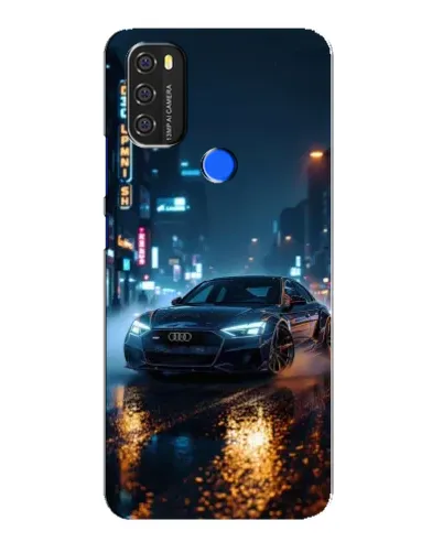Чехол для Blackview A70 с картинкой «Ночной город и Audi»